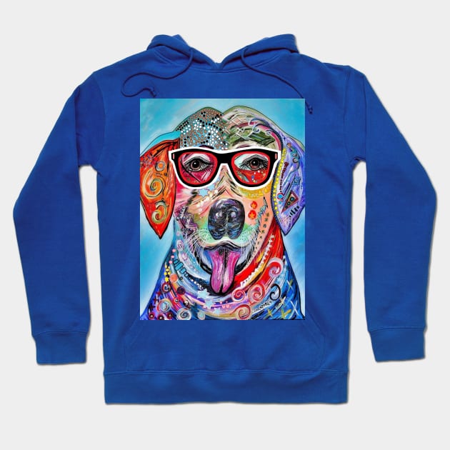 Studious Labrador Hoodie by EloiseART